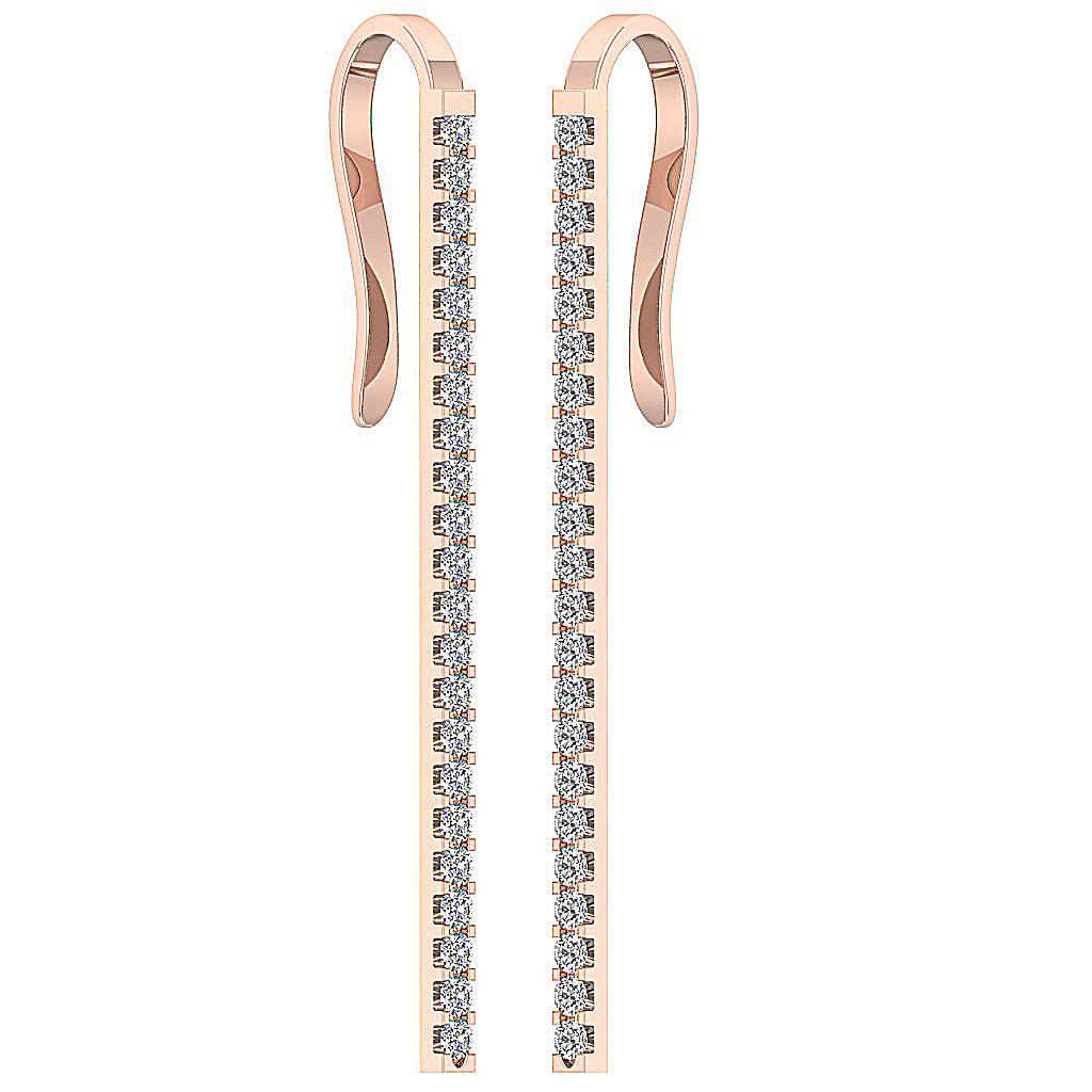 14kRoseGoldAntiqueEarringProngSet