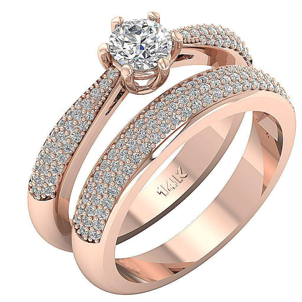 14kRoseGoldBridalEngagementRing