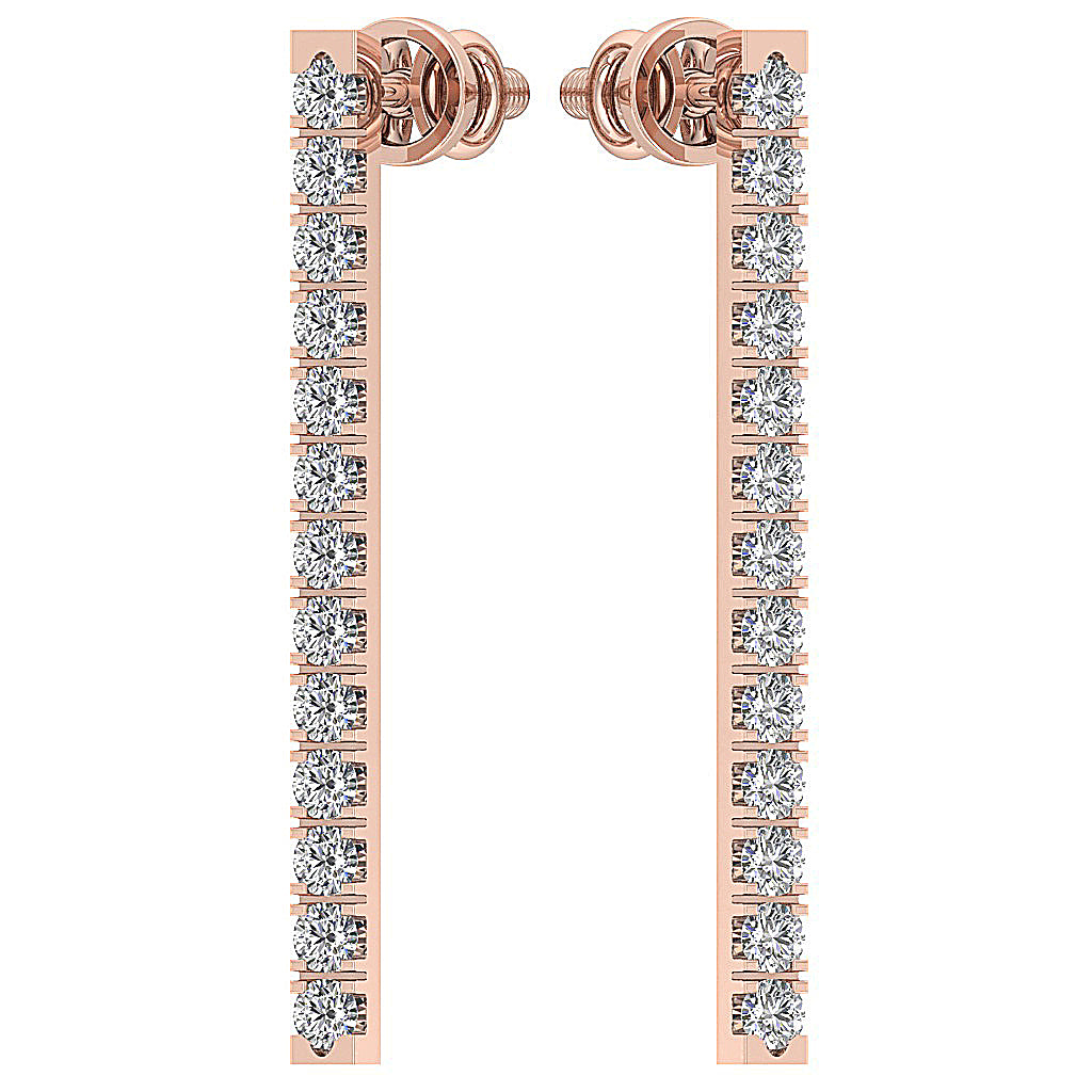 14kRoseGoldRoundDiamondChandelierEarring