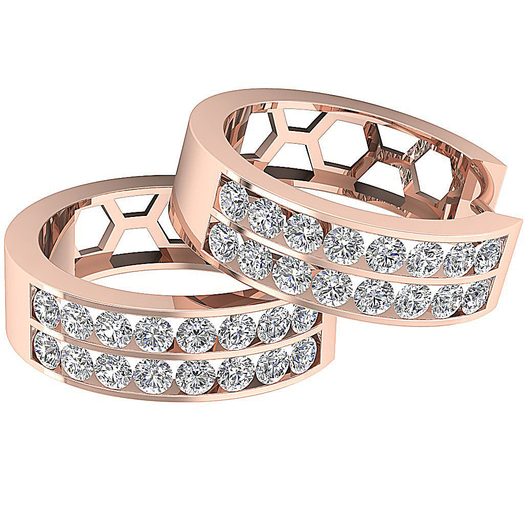 14kRoseGoldChannelSetEarring