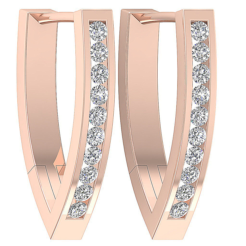 14kGoldChannelSetEarring