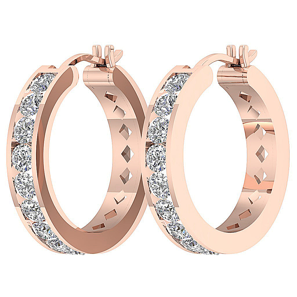 14kRoseGoldNaturalDiamondChannelSetEarring