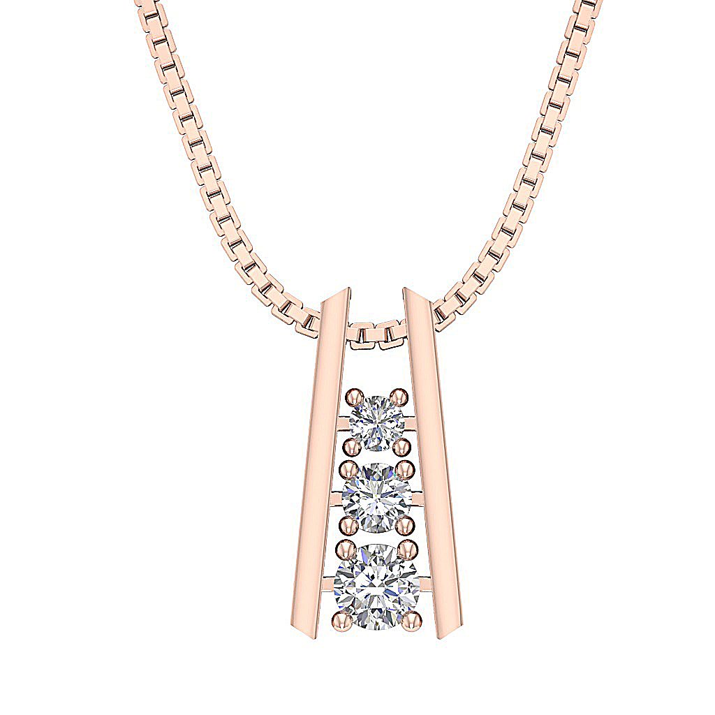 14k/18k Solid Gold Genuine Diamond SI1/I1 G 0.65 Carat Designer Fashion Pendants
