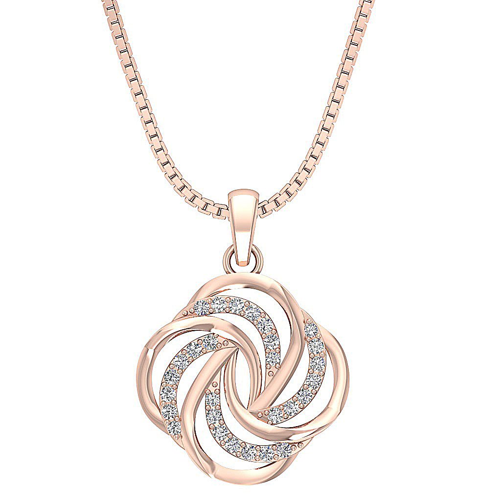 SI1/I1 G 0.30 Carat Vintage Fashion Pendant 14k/18k Solid Gold Genuine Diamond