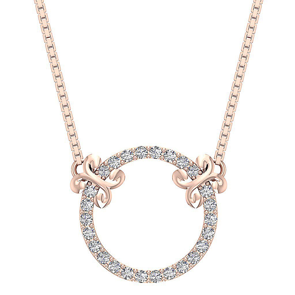 14k/18k Solid Gold Vintage Fashion Pendant SI1/I1 G 0.40 Carat Natural Diamond
