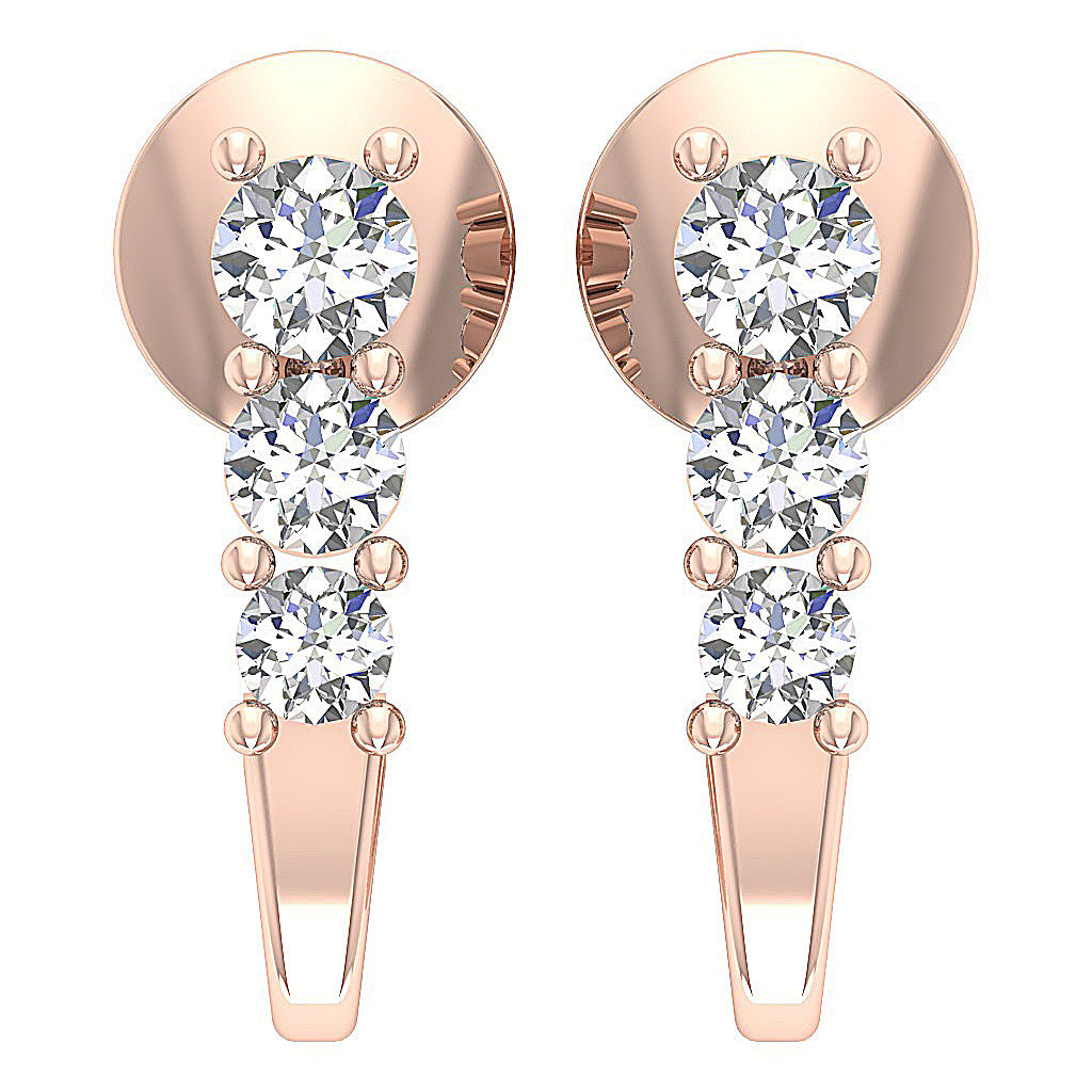 14kRoseGoldScrewBackEarring