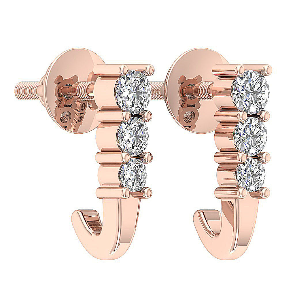 14kSolidGoldGenuineDiamondEarring