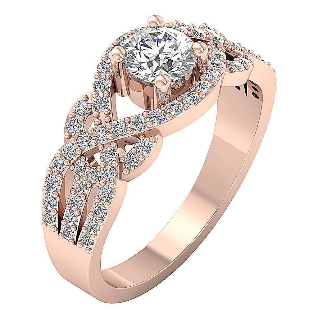 I1 G 1.20 Carat Natural Diamond 14k Solid Gold Unique Anniversary Ring