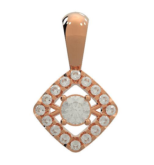 14k/18k Gold Round Cut Diamond SI1/I1 G 0.50 Carat Designer Halo Fashion Pendant