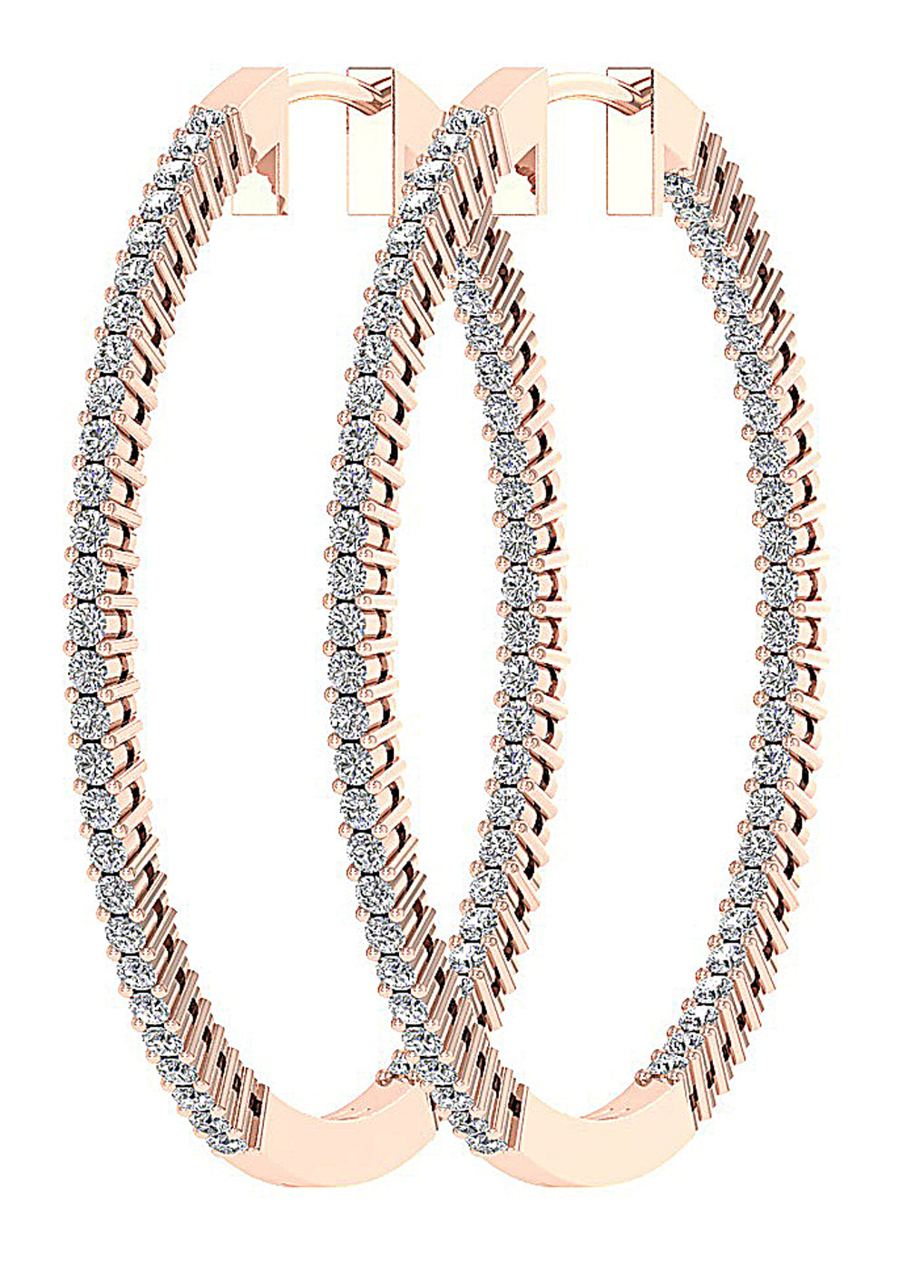 14kRoseGoldGenuineCutDiamondEarring