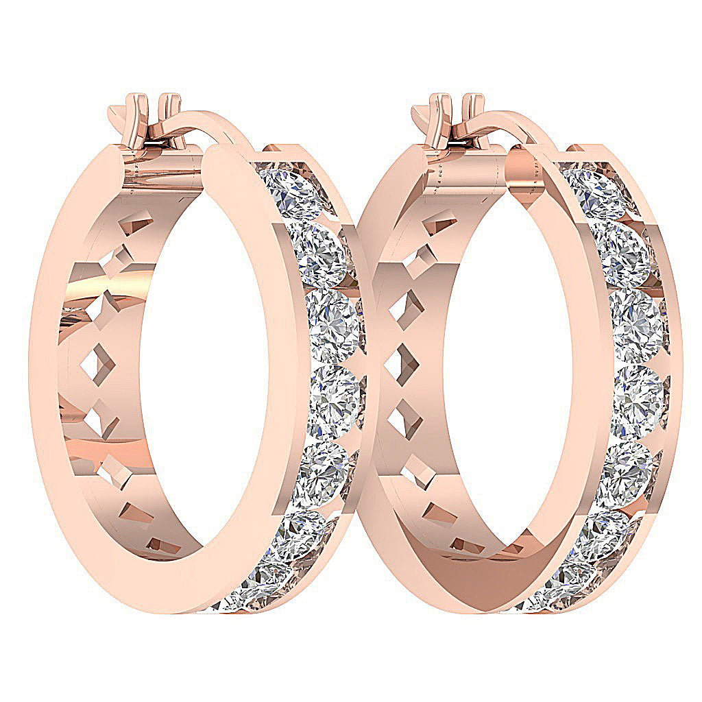 14kGoldNaturalDiamondClosureEarring