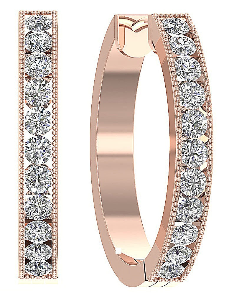 14kRoseGoldNaturalCutDiamondEarring