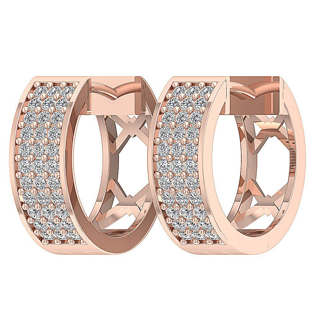 14kRoseGoldGenuineDiamondEarring