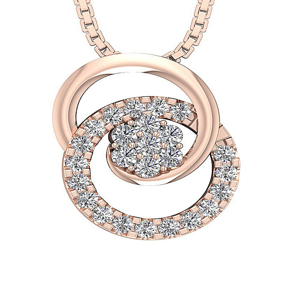 VVS1/VS1/SI1/I1 0.50 Ct Fashion Wedding Pendants Genuine Diamond 14k/18k Yellow Gold Prong Set