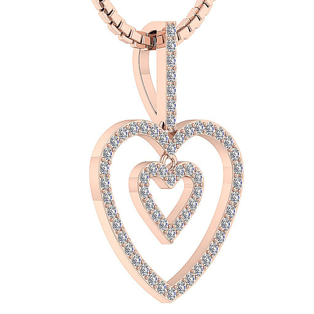 14kRoseGoldGenuineCutDiamondPendant