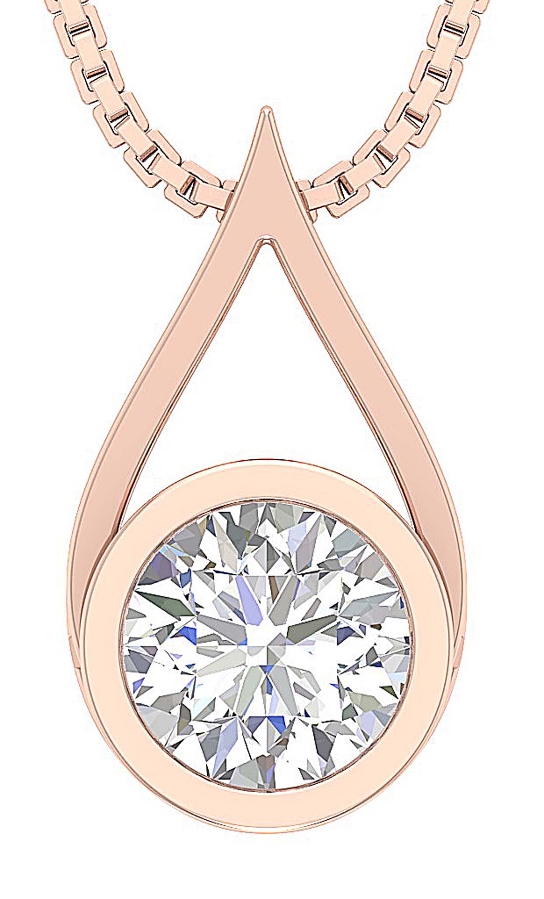 14k/18k Solid Gold Vintage Solitaire Pendants VS1/SI1/I1 0.50 Ct Genuine Diamond