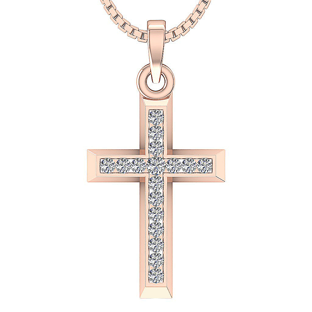 14kRoseGoldCrossPendant