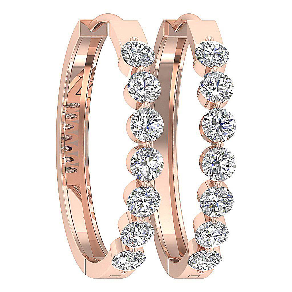 14kRoseGoldProngSetVintageEarring