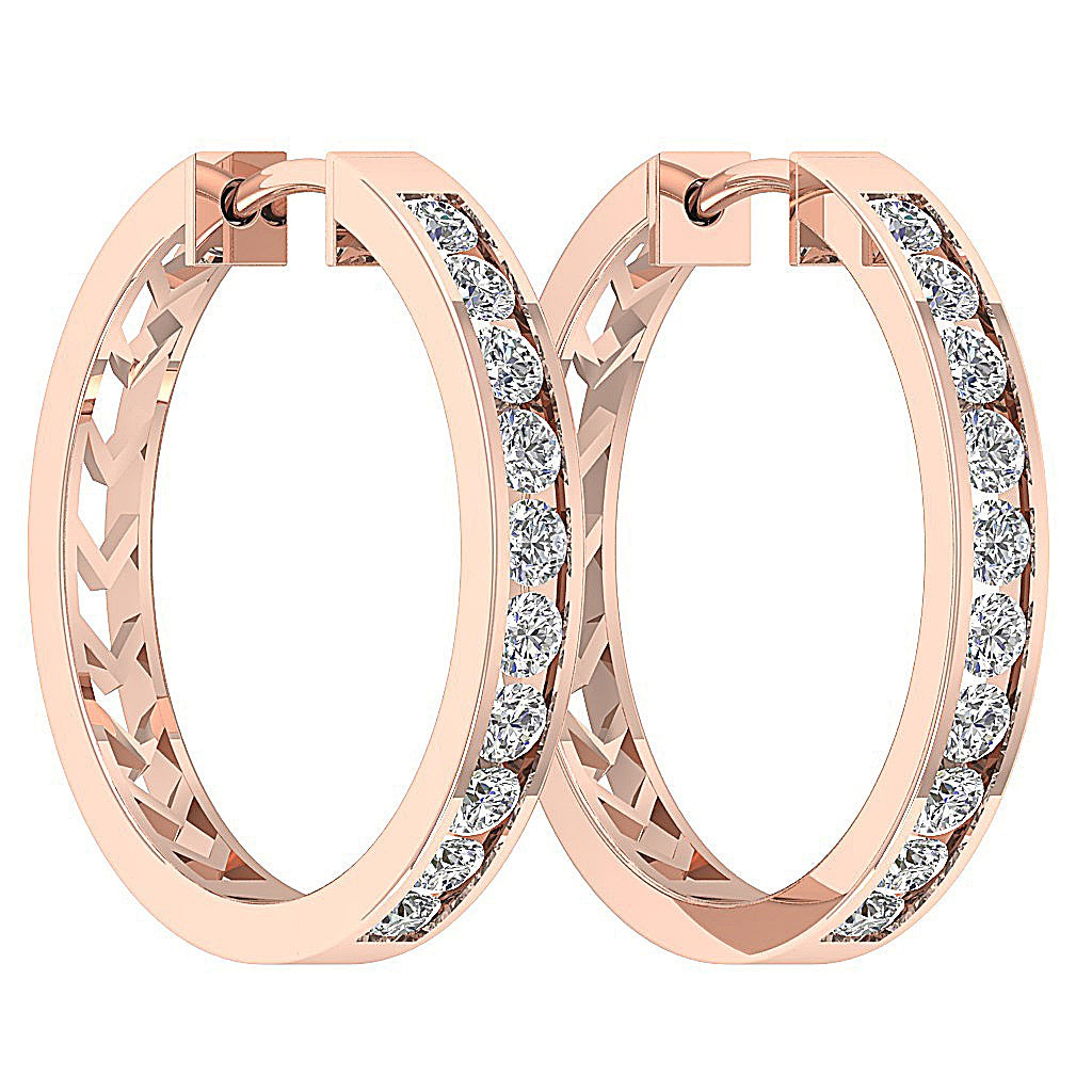 14kRoseGoldNaturalCutDiamondEarring