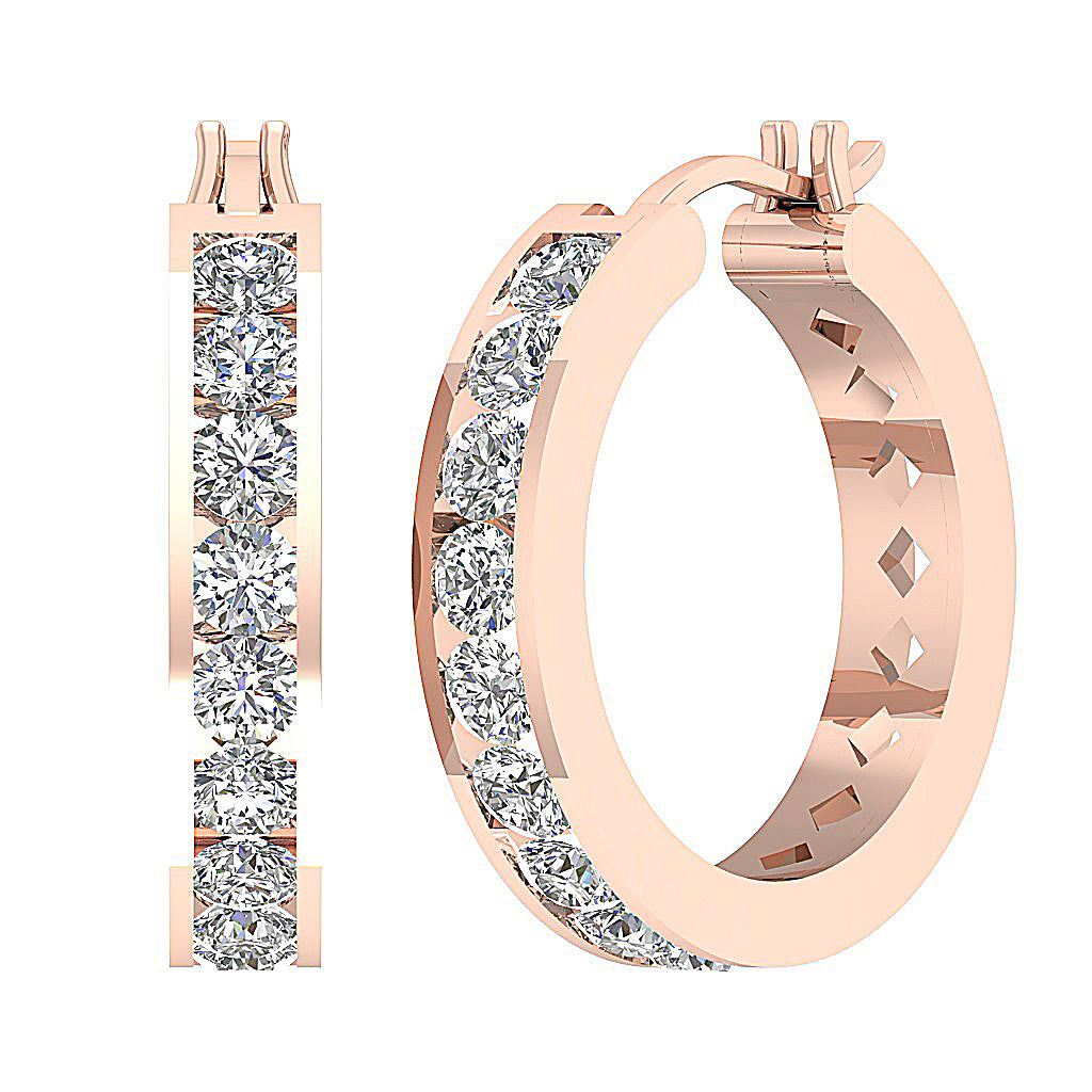 14kRoseGoldNaturalCutDiamondEarring