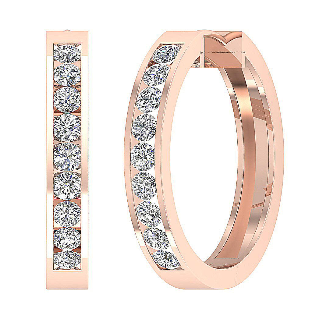 14kRoseGoldRoundDiamondVintageEarring