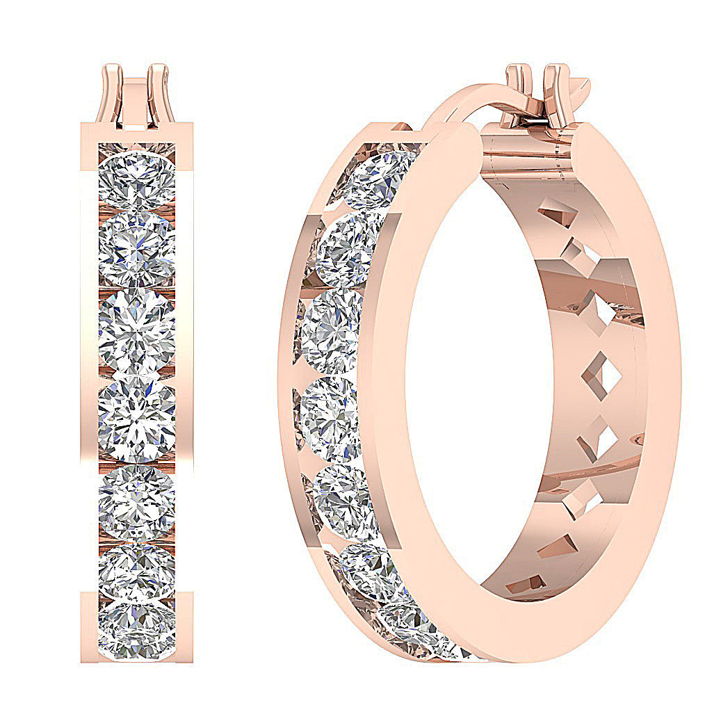 14kRoseGoldNaturalDiamondEarring