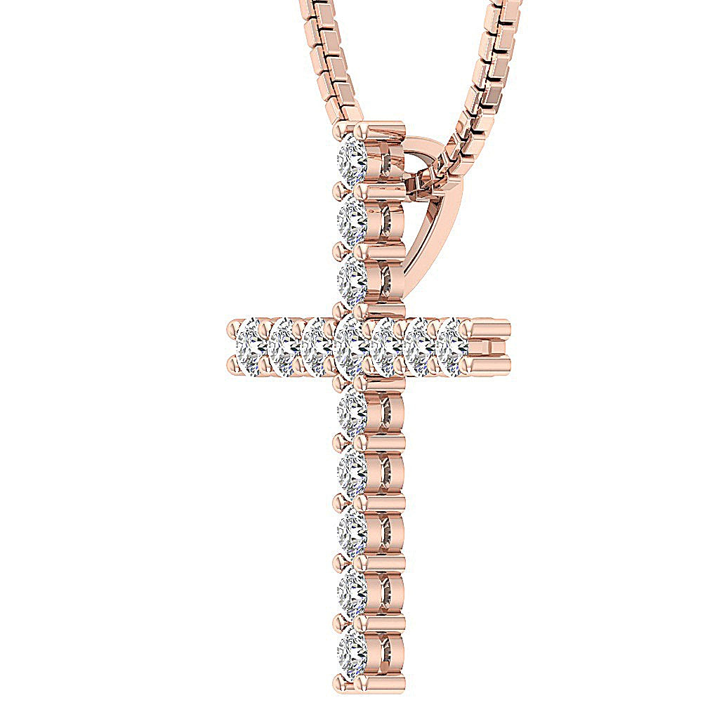 14kRoseGoldRoundDiamondAntiquePendant