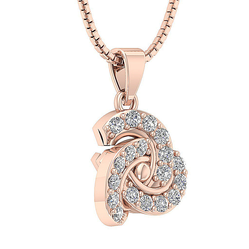 14kGoldRoundDiamondPendant
