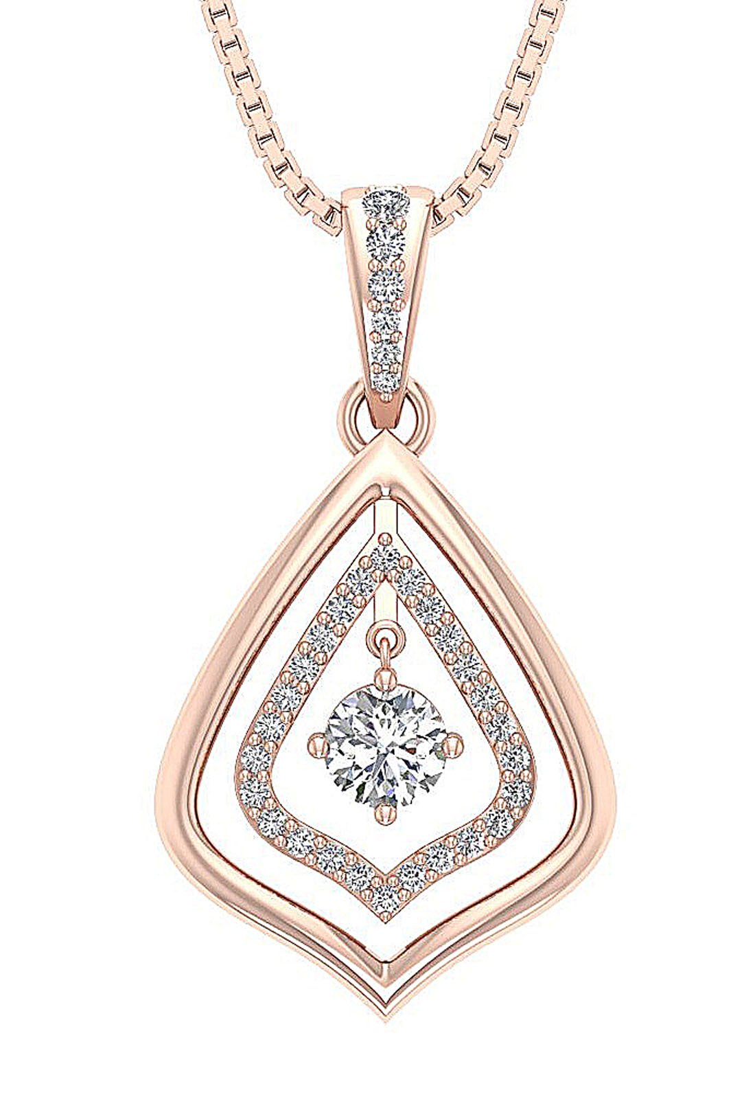 Natural Diamond 14k/18k Solid Gold Unique Fashion Pendant SI1/I1 G 0.50 Carat