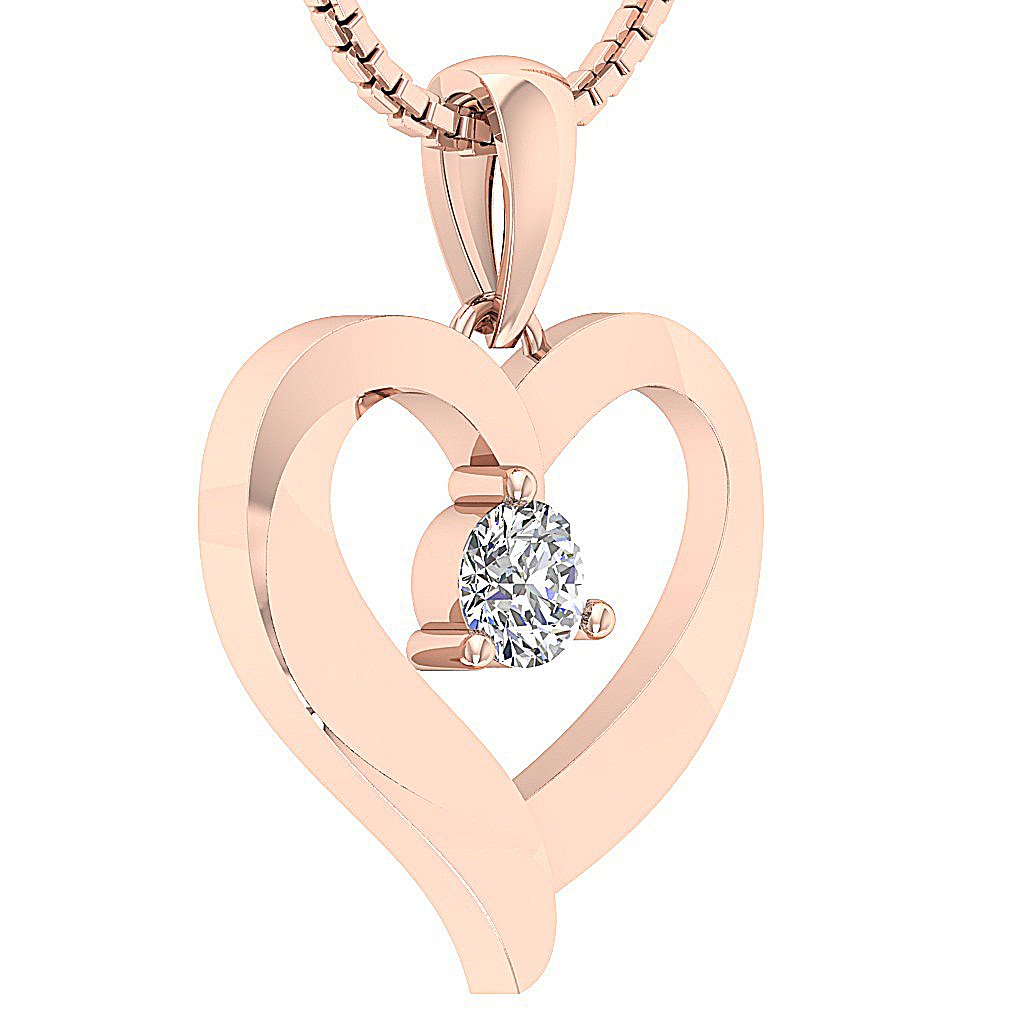 14kRoseGoldRoundDiamondAnniversaryPendant