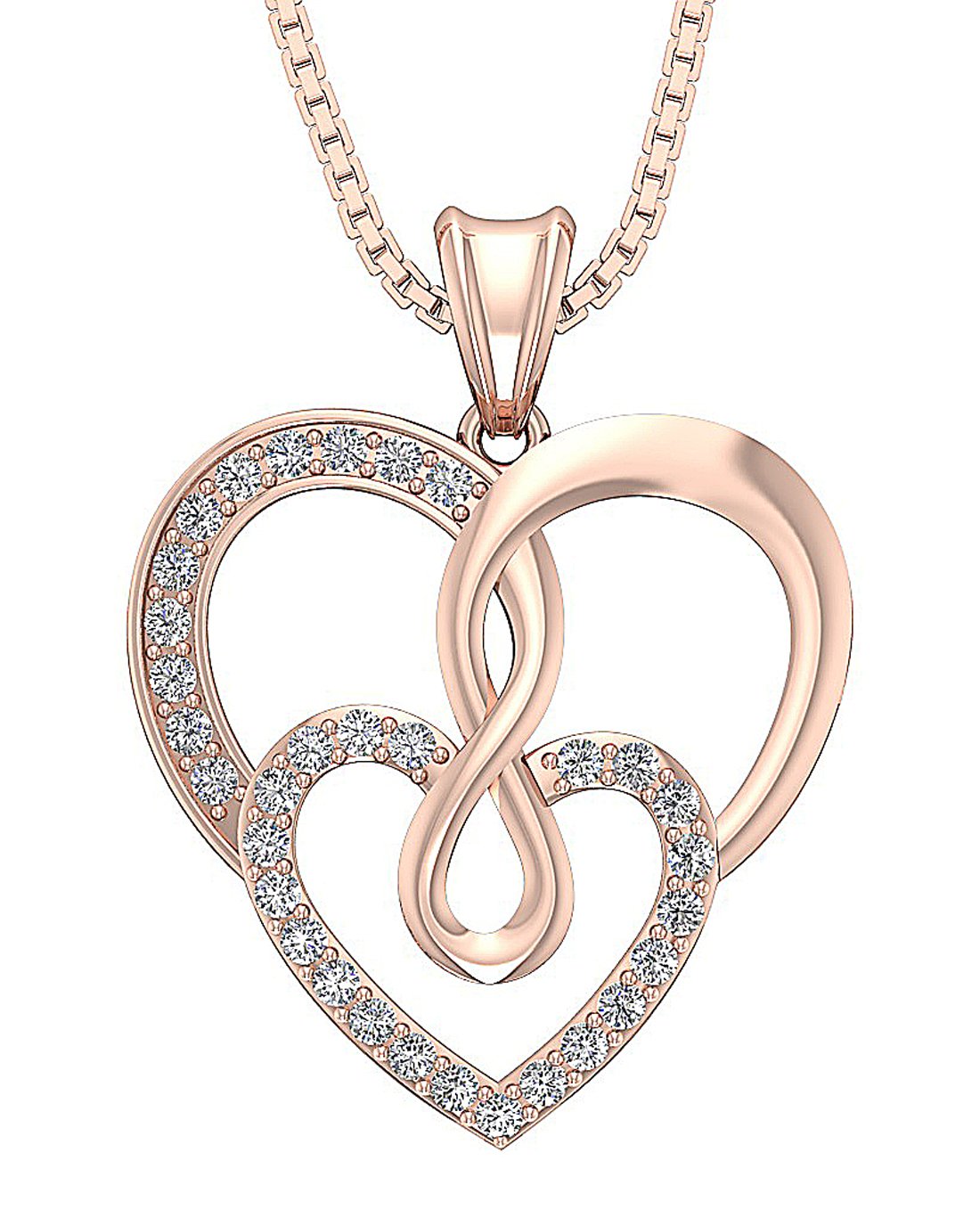 14k/18k Solid Gold Genuine Diamond VS1/SI1/I1 0.40 Carat Heart Shape Pendant