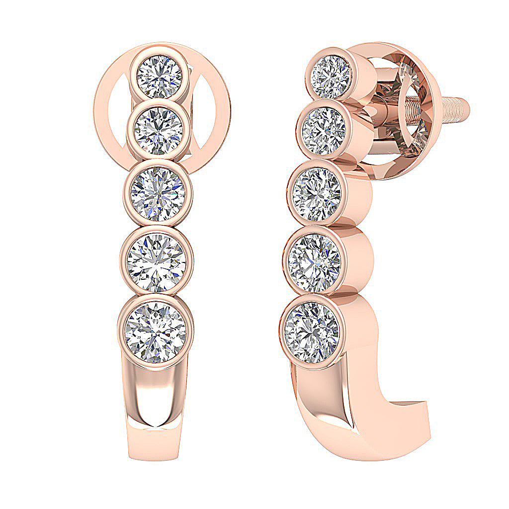 14kRoseGoldScrewBackVintageEarring