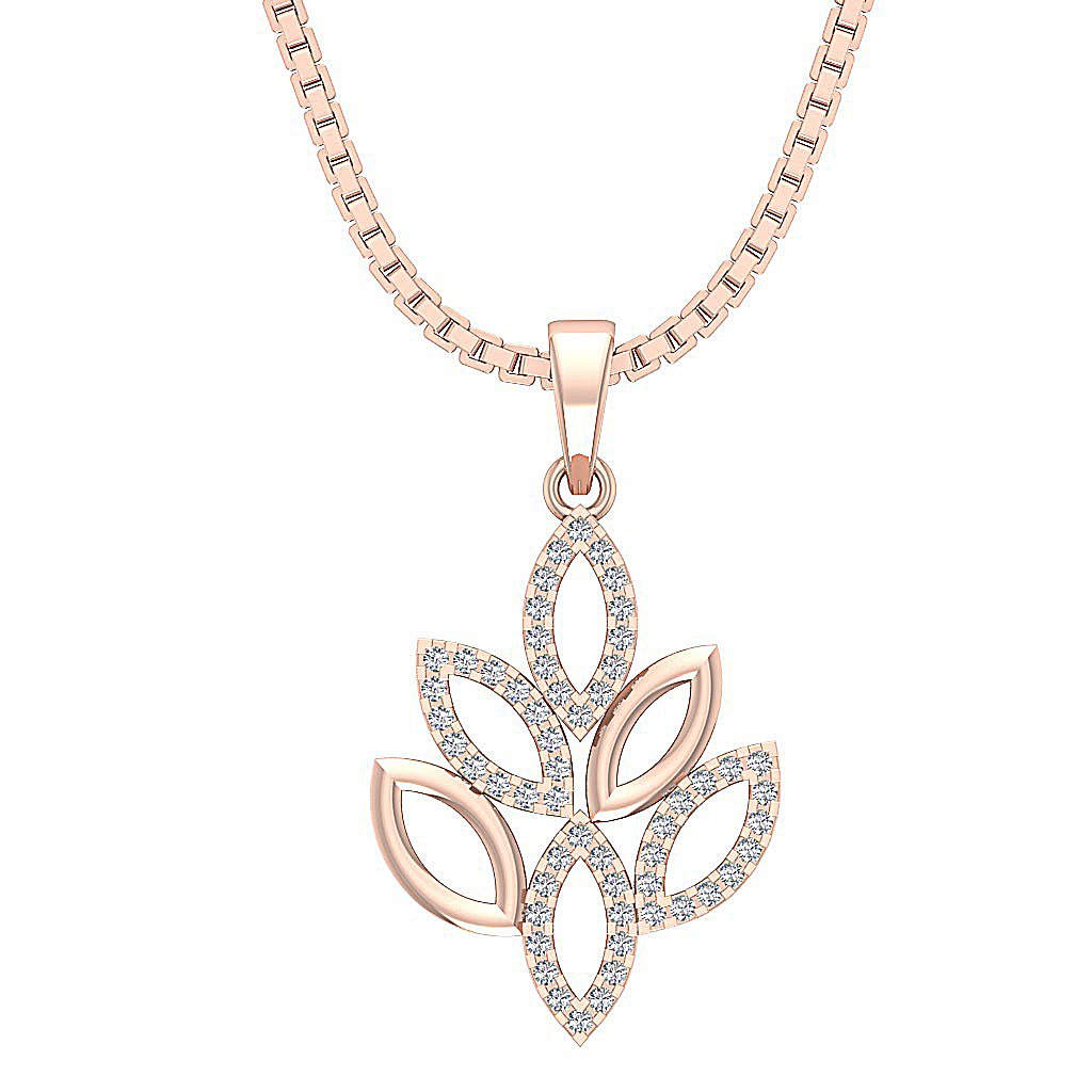 14k/18k Solid Gold Unique Fashion Pendants SI1/I1 G 0.25 Carat Round Diamonds