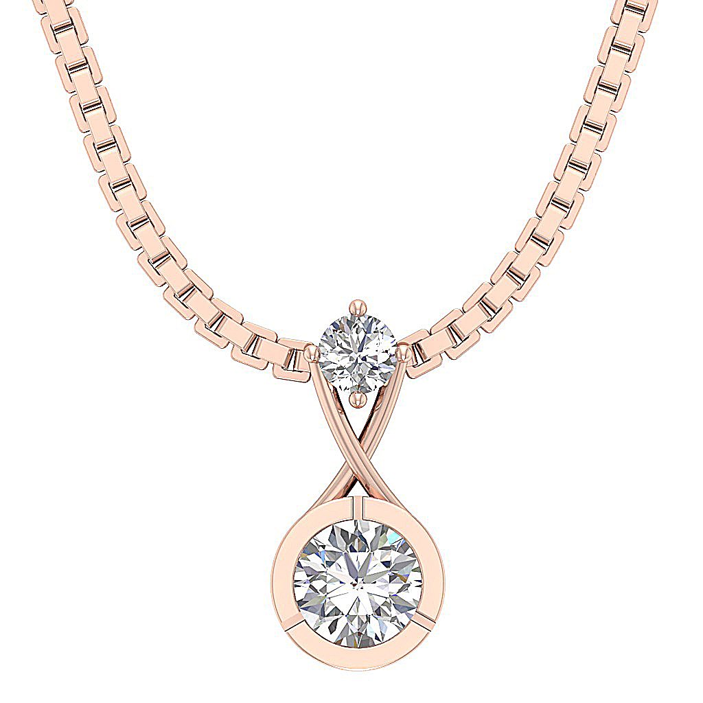 14k/18k Solid Gold Unique Fashion Pendants SI1/I1 G 0.40 Carat Natural Diamond