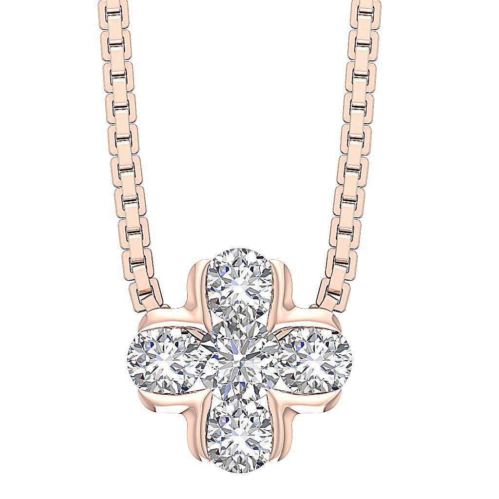 Genuine Diamonds SI1/I1 G 0.41 Carat Vintage Fashion Pendants 14k/18k Solid Gold