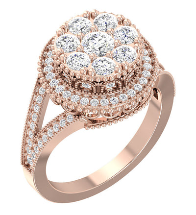 Diamond For Good Solitaire Diamond Engagement Ring I1 G 1.60 Carat 14K Rose Gold