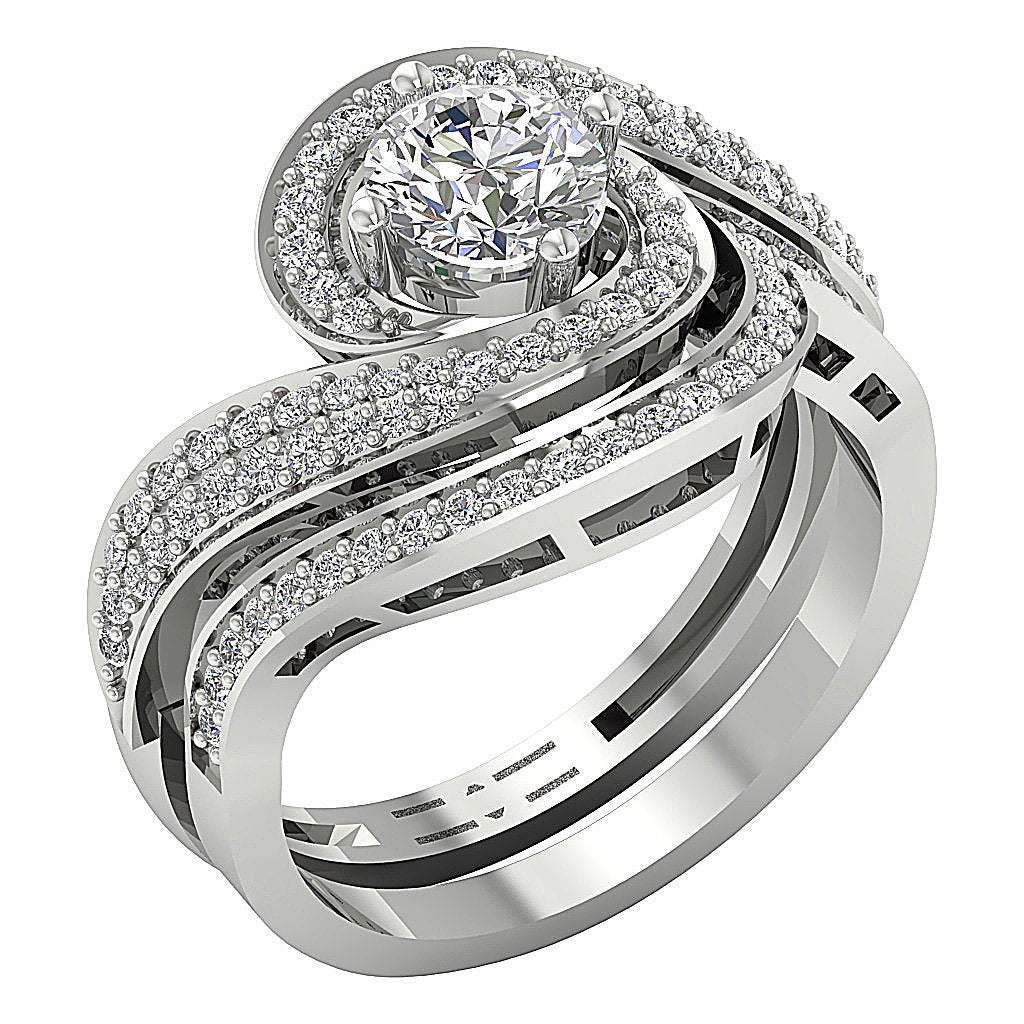 I1 G 1.45 Ct 14K Solid Gold Bridal Solitaire Engagement Ring Prong Set Genuine Diamond 13.60 MM