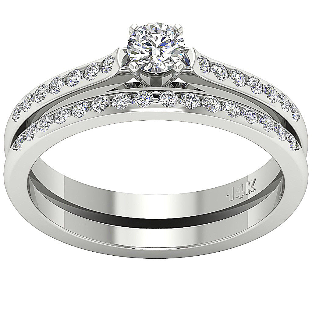14kWhiteGoldBridalAnniversaryRingSet