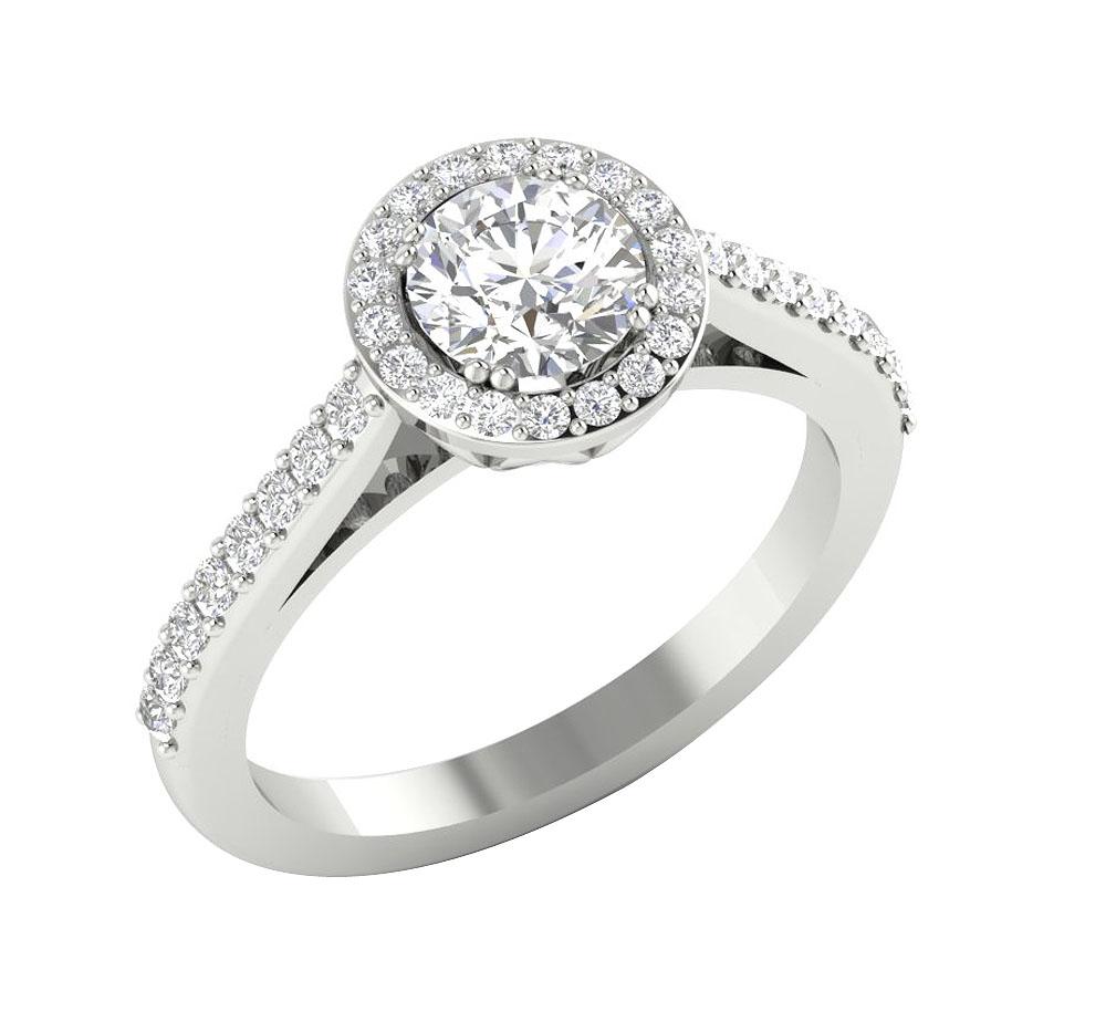 I1 G 1.60 Ct Genuine Diamond 14k Solid Gold Solitaire Designer Engagement Ring