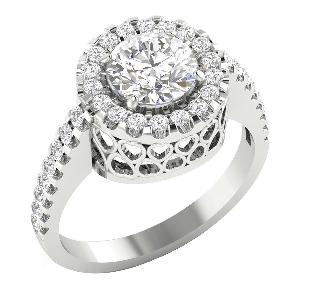 Vintage Solitaire Engagement Ring Natural Diamond I1 G 1.75 Ct 14k Solid Gold Prong Set