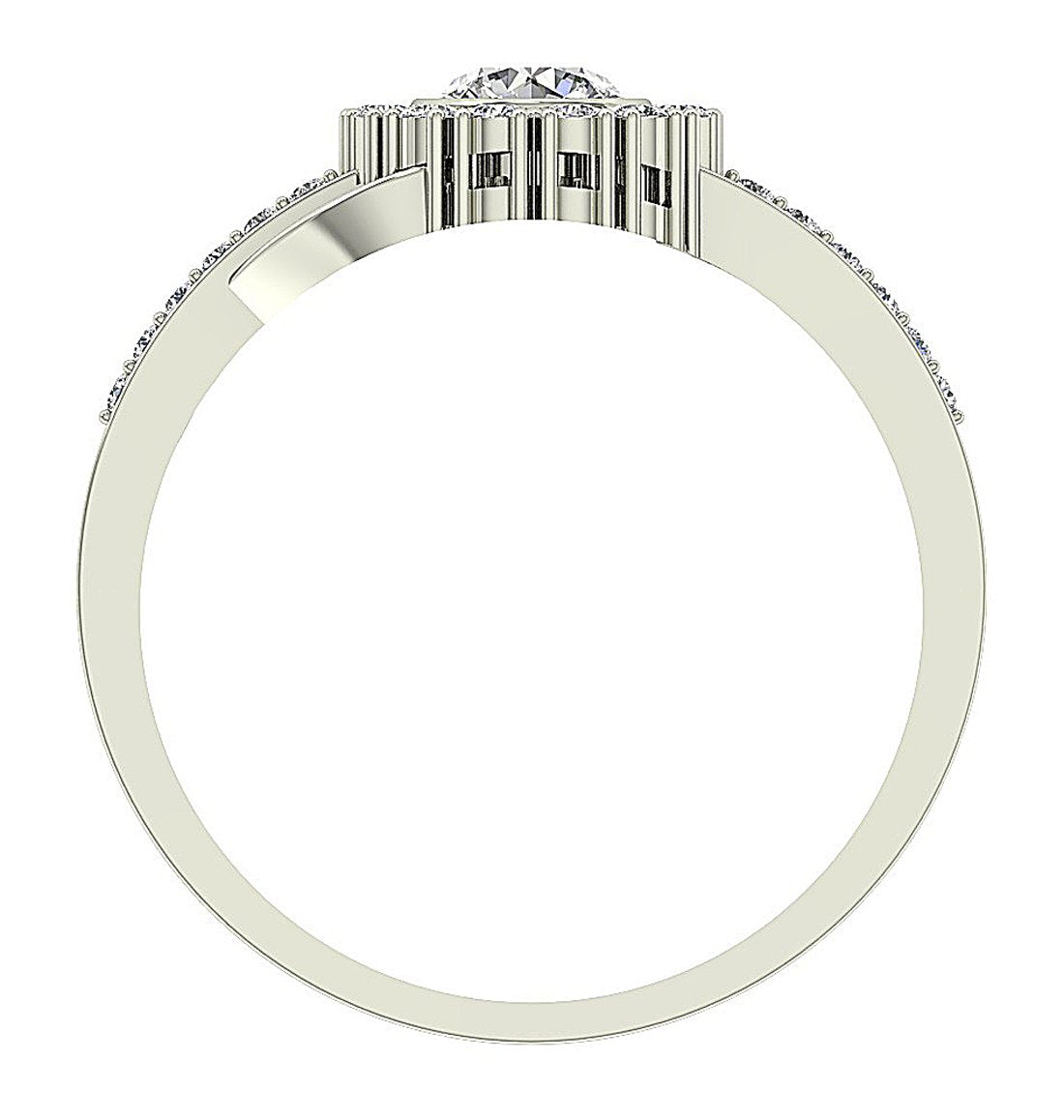 Round Diamond Designer Solitaire Anniversary Ring I1 G 0.80 Ct 14k Solid Gold Prong Bezel Set