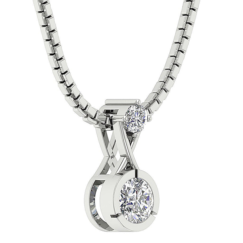 14k/18k Solid Gold Unique Fashion Pendants SI1/I1 G 0.40 Carat Natural Diamond