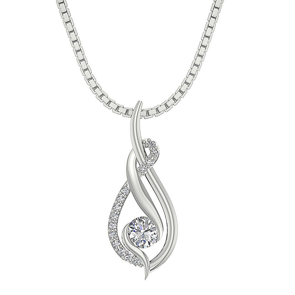 SI1/I1 G 0.50 Carat Vintage Fashion Pendants 14k/18k Solid Gold Round Diamond