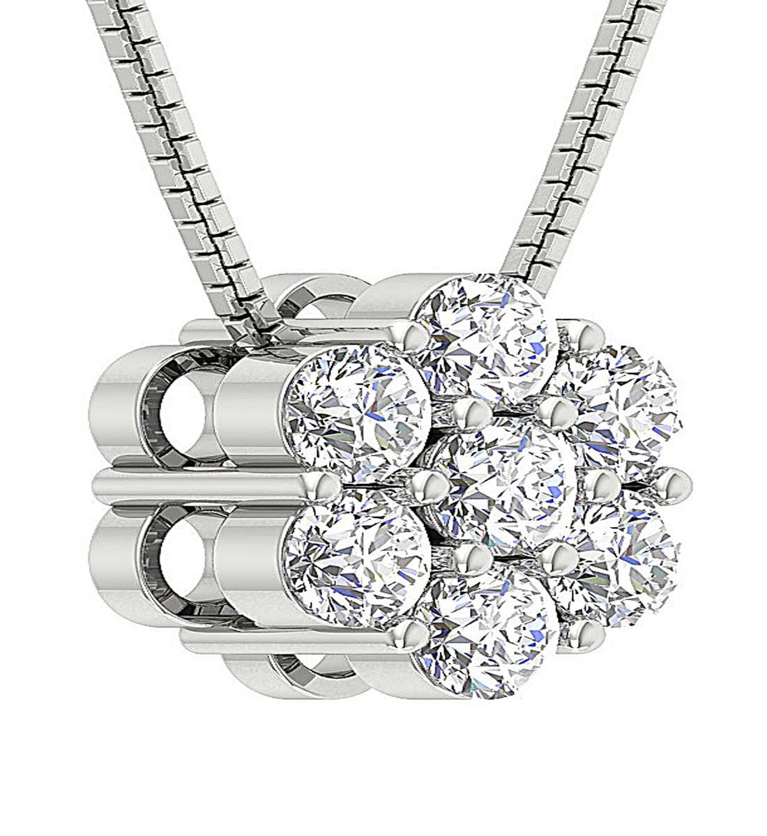 14k/18k Solid Gold Round Diamonds SI1/I1 G 1.60 Carat Unique Fashion Pendants