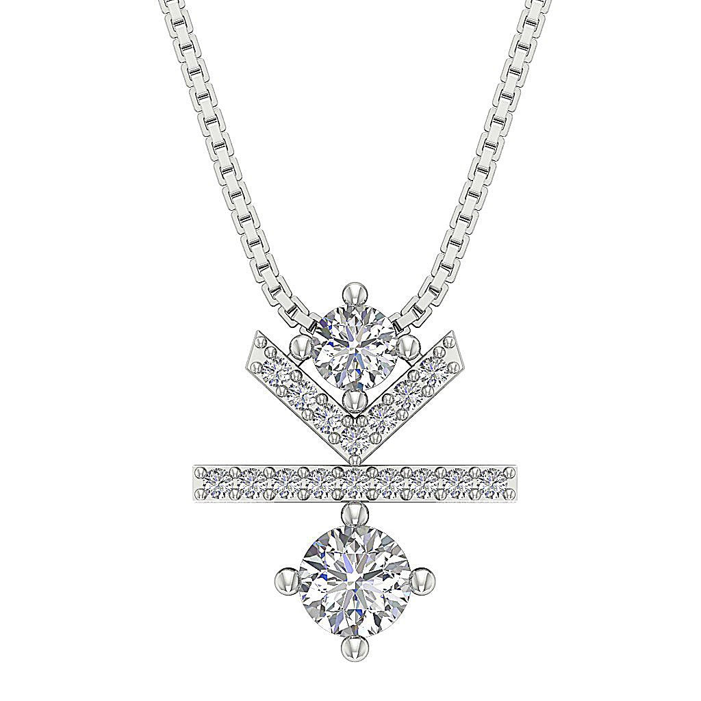 SI1/I1 G 0.85 Carat Genuine Diamond 14k/18k Solid Gold Unique Fashion Pendant