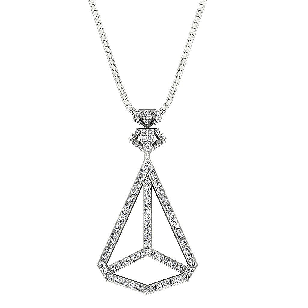 Designer Fashion Pendant SI1/I1 G 0.75 Carat Round Diamond 14k/18k Solid Gold