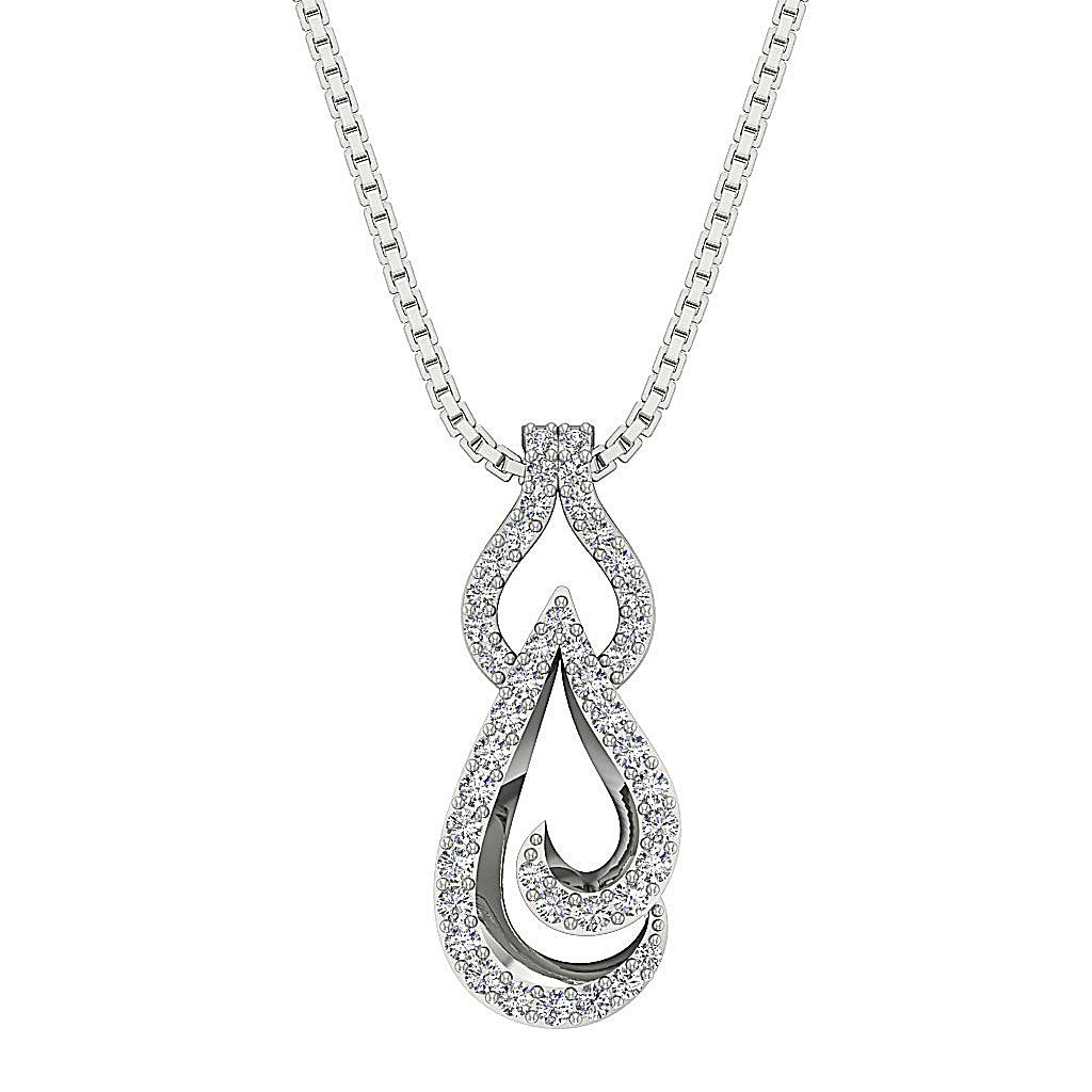 14k/18k Solid Gold Vintage Fashion Pendant SI1/I1 G 0.25 Carat Genuine Diamond