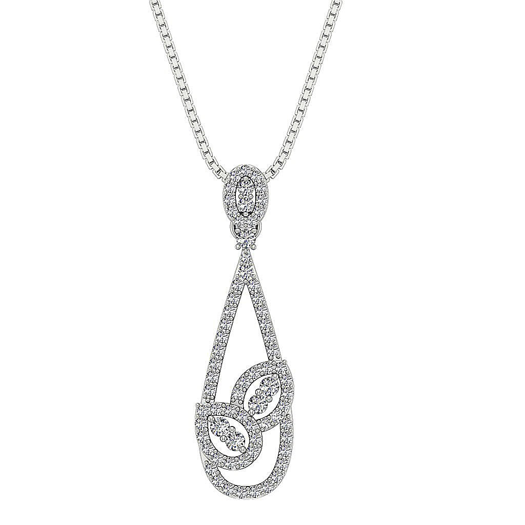 Designer Fashion Pendant SI1/I1 G 0.75 Carat Natural Diamond 14k/18k Solid Gold