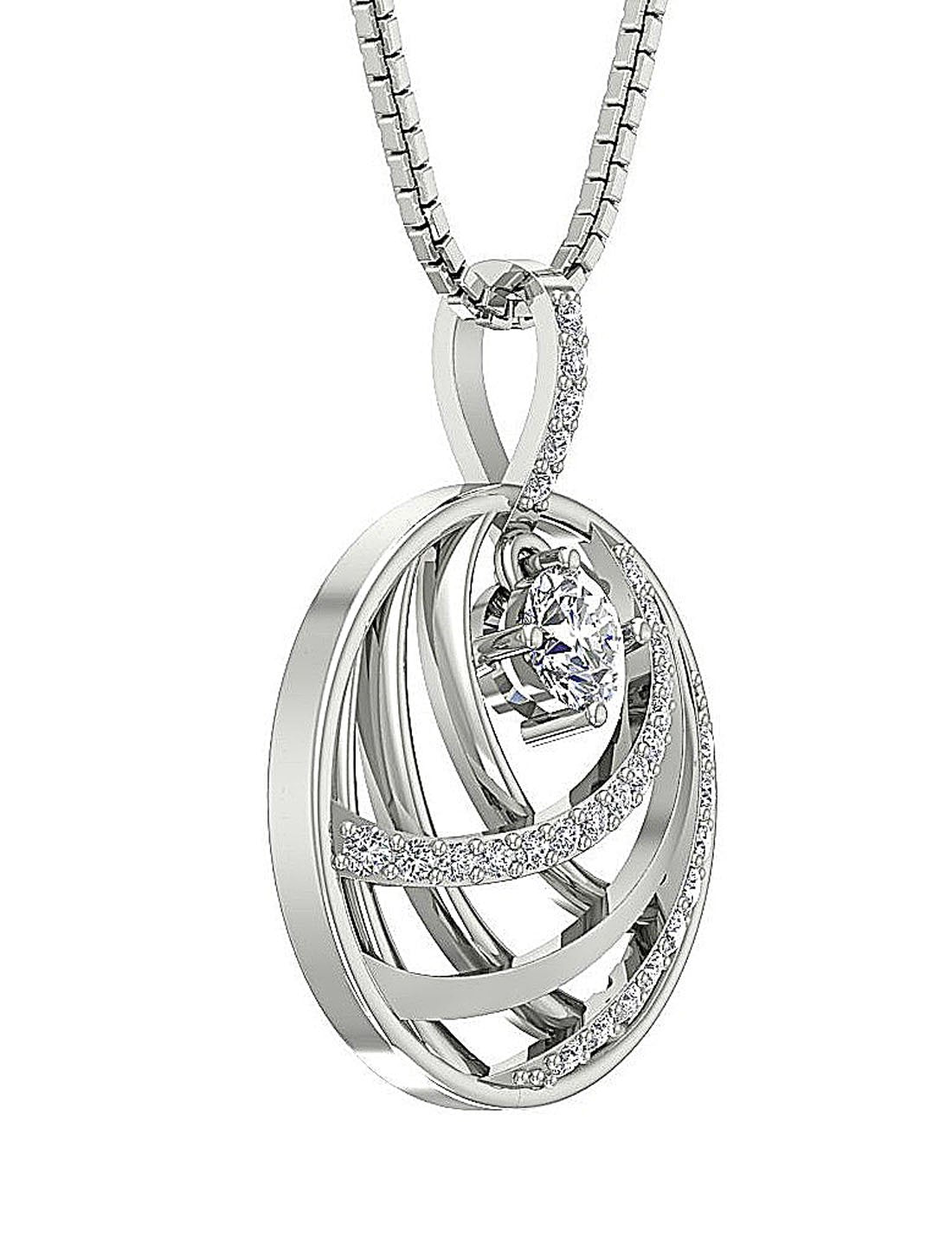 Designer Fashion Pendant SI1/I1 G 0.55 Carat Round Diamond 14k/18k Solid Gold