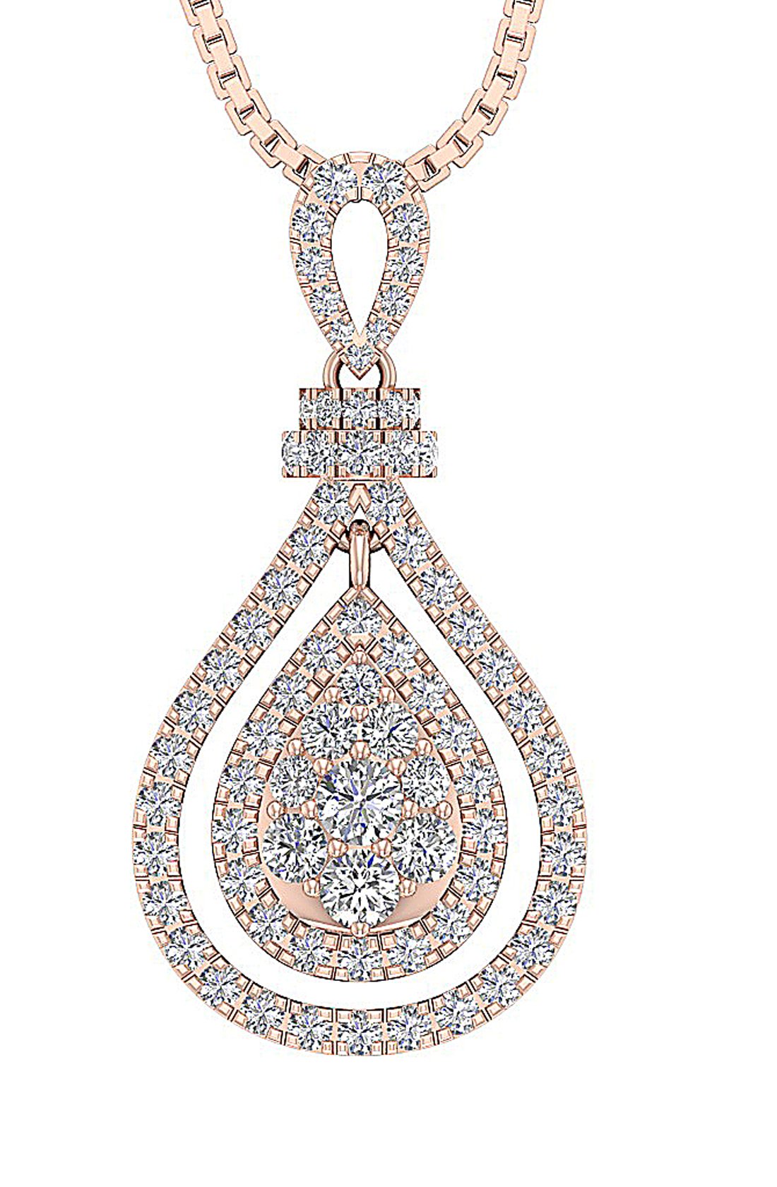 VVS1/VS1/SI1/I1 0.90 Carat Round Diamond 14k/18k Gold Unique Fashion Pendants